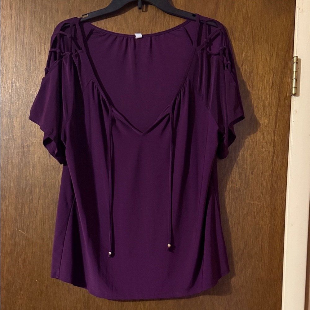 PerSeption Concept Deep Purple Blouse